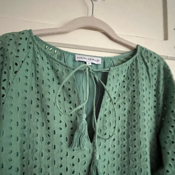 Karina Grimaldi Irina Eyelet Mini Dress in Sage size XS from Revolve - Picture 4 of 14